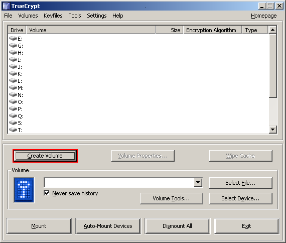 TrueCrypt GUI